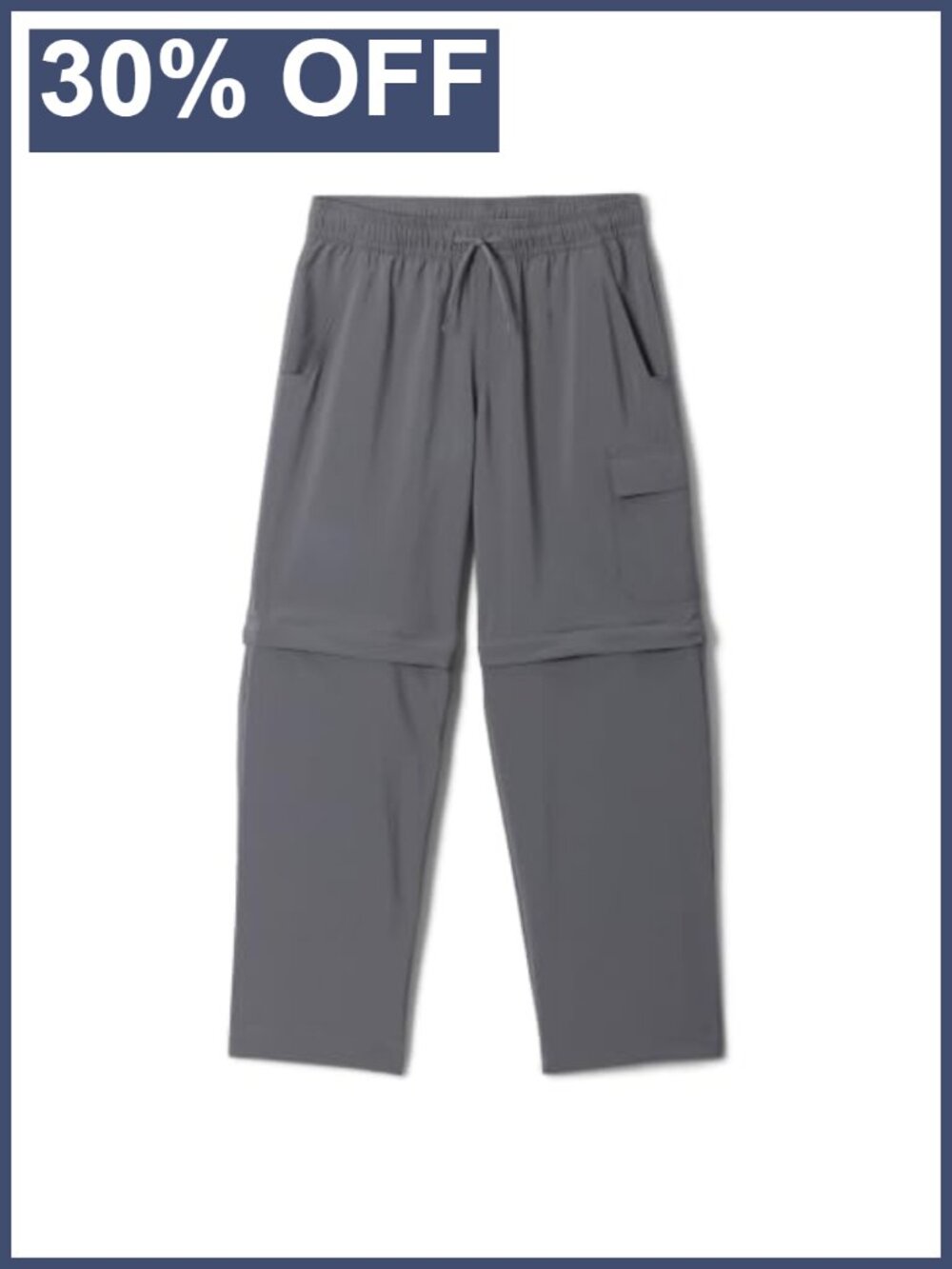 Kids Convertible Hiking Pants Recycled Polyester Stretch Outdoor